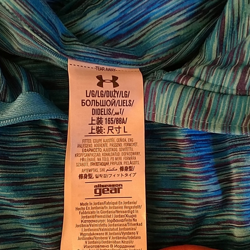 Under Armour quarter zip blue pullover top size Large - Picture 3 of 4